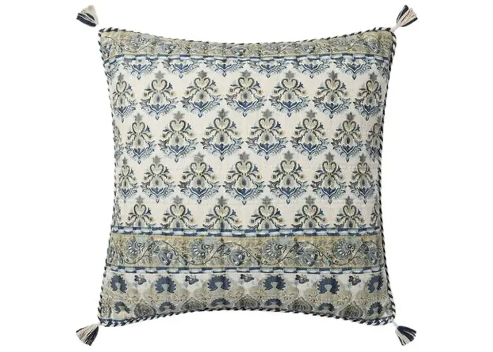 Clover Block Print Pillow - Rifle Paper Co. x Loloi