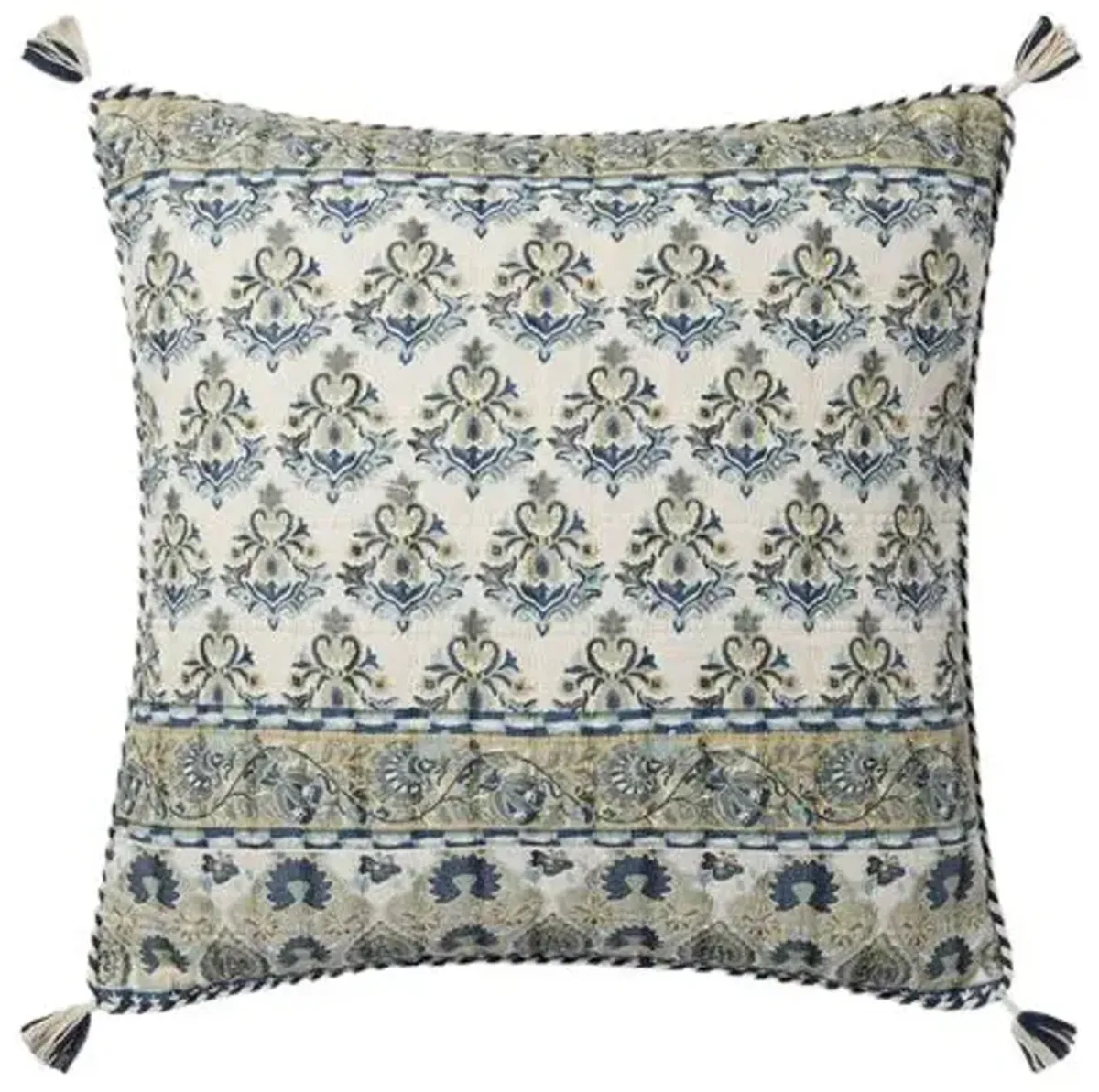 Clover Block Print Pillow - Rifle Paper Co. x Loloi