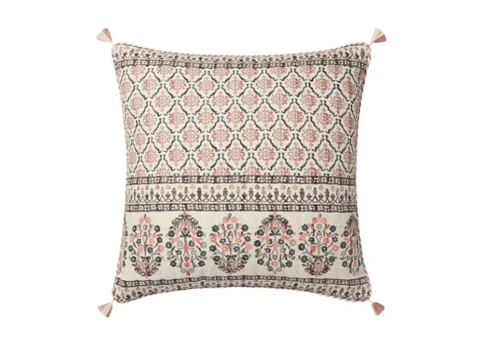 Cassida Block Print Pillow - Rifle Paper Co. x Loloi