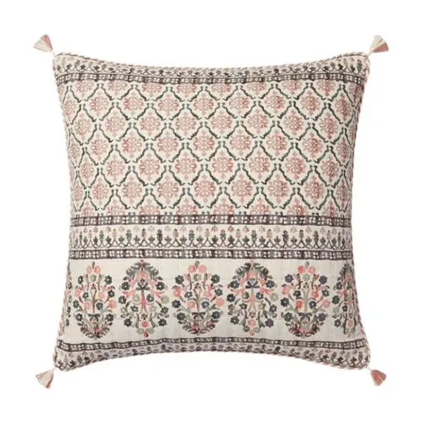 Cassida Block Print Pillow - Rifle Paper Co. x Loloi