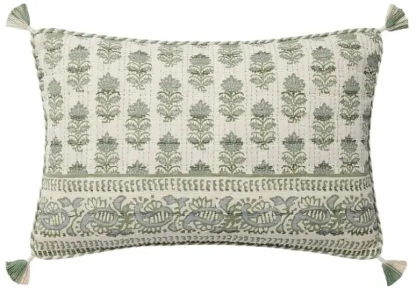 Leilani Lumbar Block Print Pillow