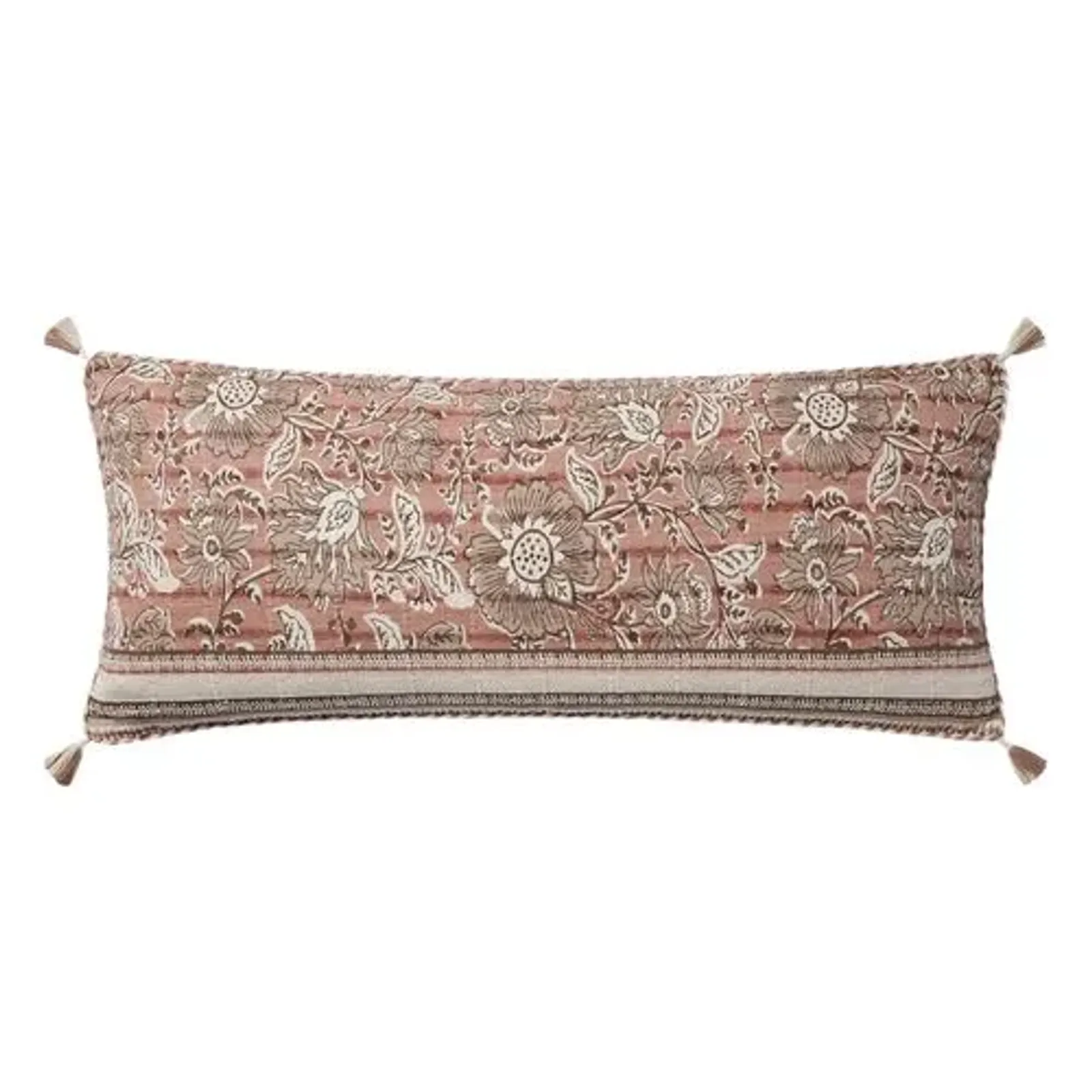 Willow Lumbar Block Print Pillow - Rifle Paper Co. x Loloi