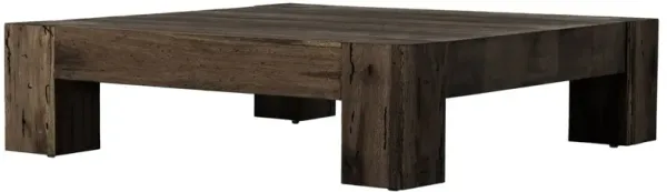 Zuri Coffee Table, Ebony Rustic Wormwood Oak