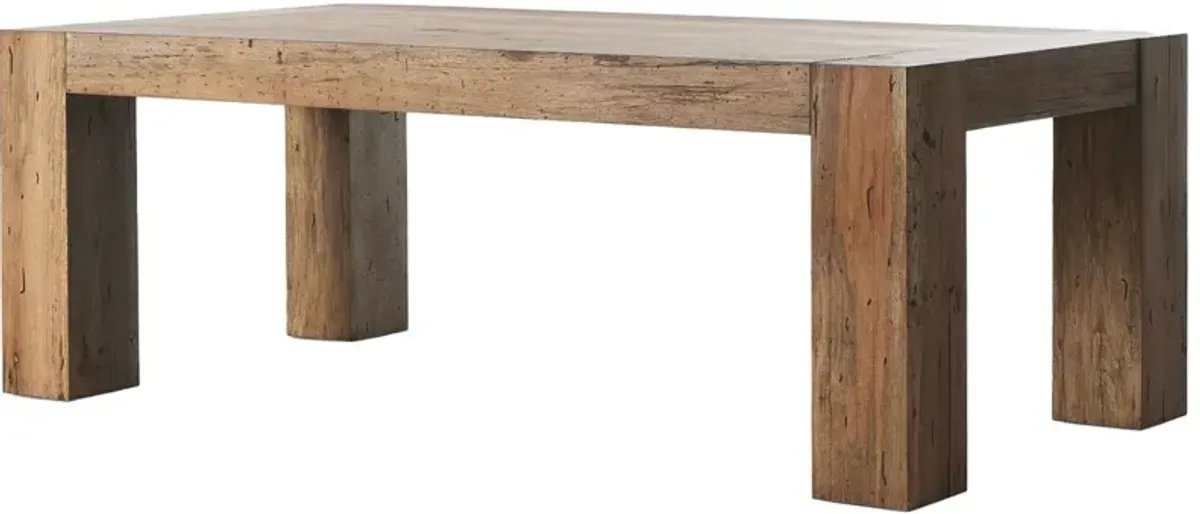 Zuri Rectangular Thick-Cut Oak Dining Table