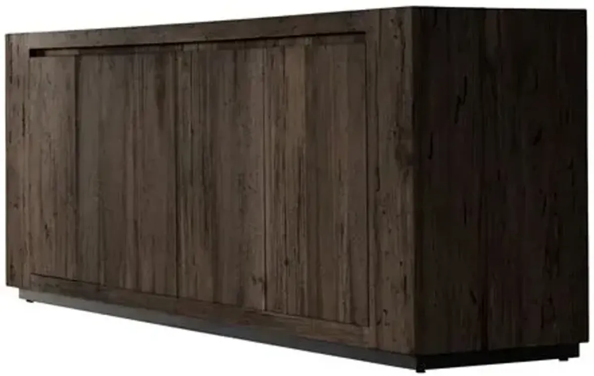 Zuri Sideboard - Ebony Rustic Wormwood Oak - Brown