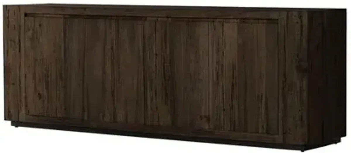 Zuri Sideboard - Ebony Rustic Wormwood Oak - Brown