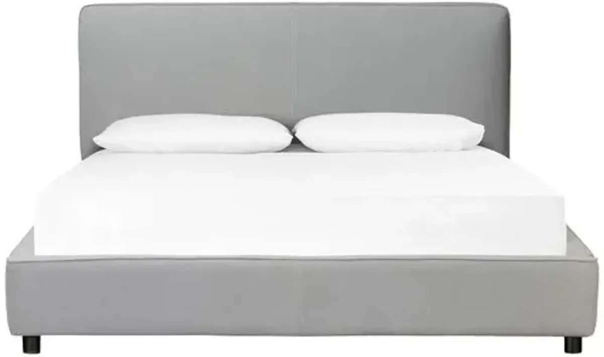 Zara Cotton Bed - Heavy Pebble Pewter - Gray