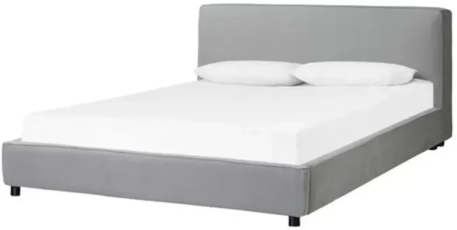 Zara Cotton Bed - Heavy Pebble Pewter - Gray