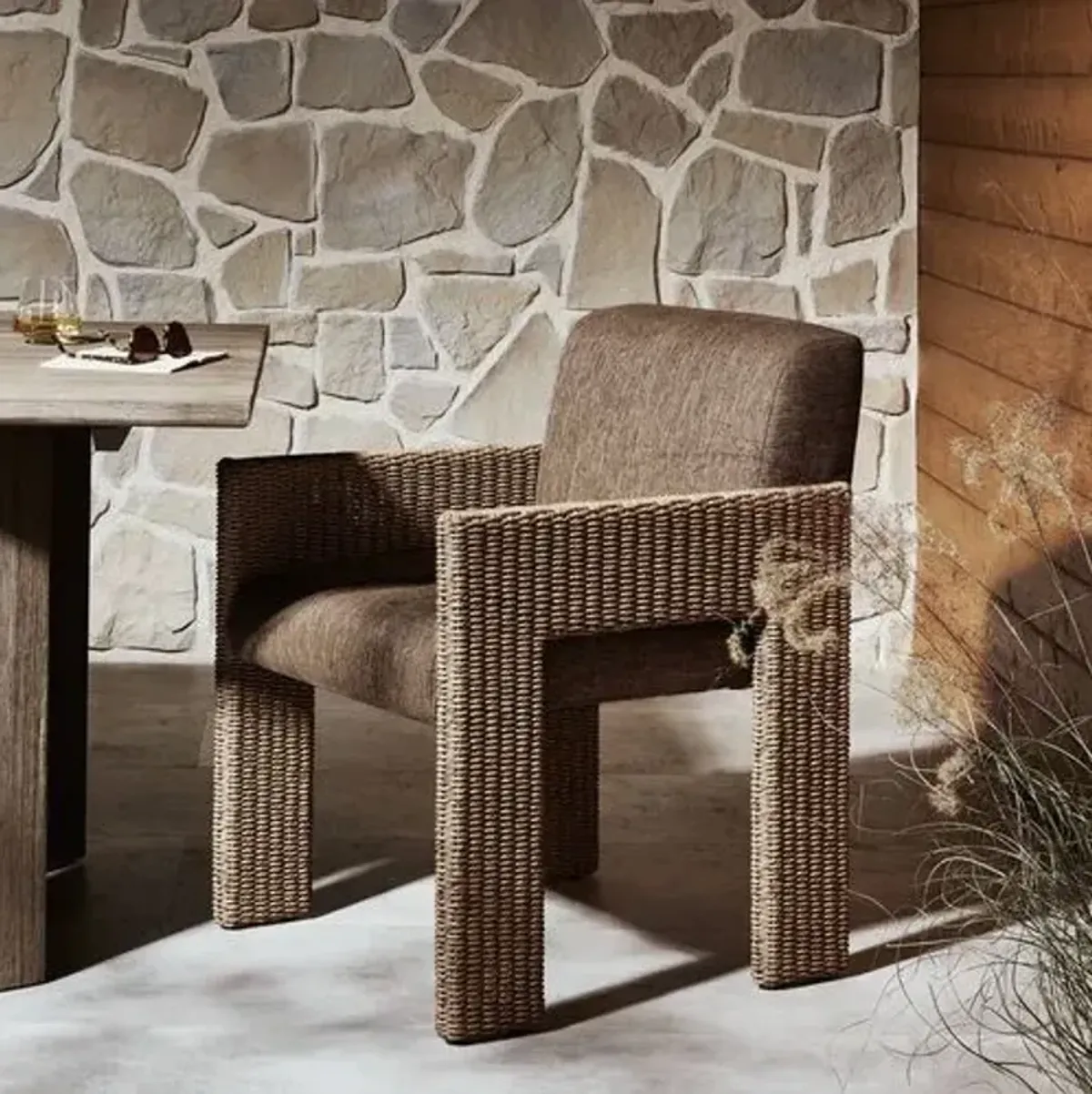 Wren Outdoor Dining Chair - Brown