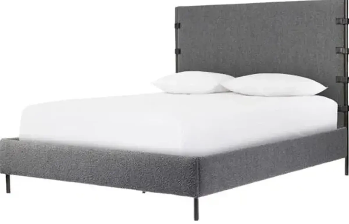 Winslow Boucle Bed - Gray