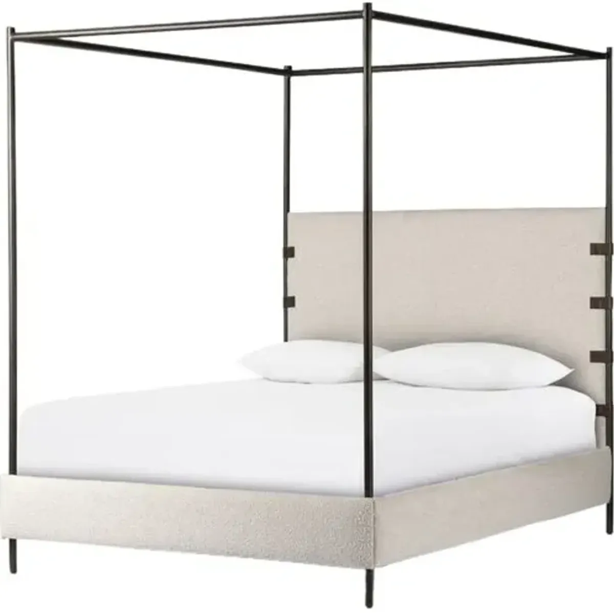 Winslow Boucle Canopy Bed - Brown