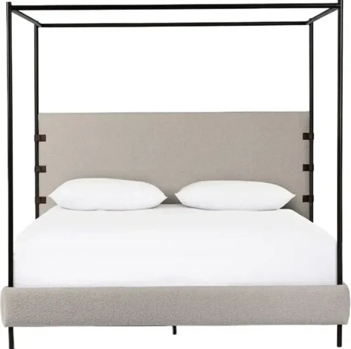 Winslow Boucle Canopy Bed - Beige