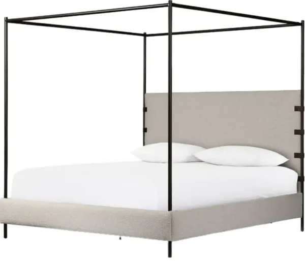 Winslow Boucle Canopy Bed