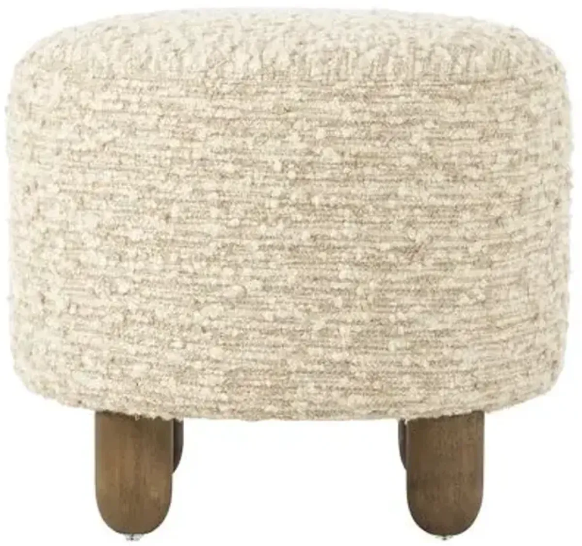 Willow Ottoman - Solema Cream - Ivory