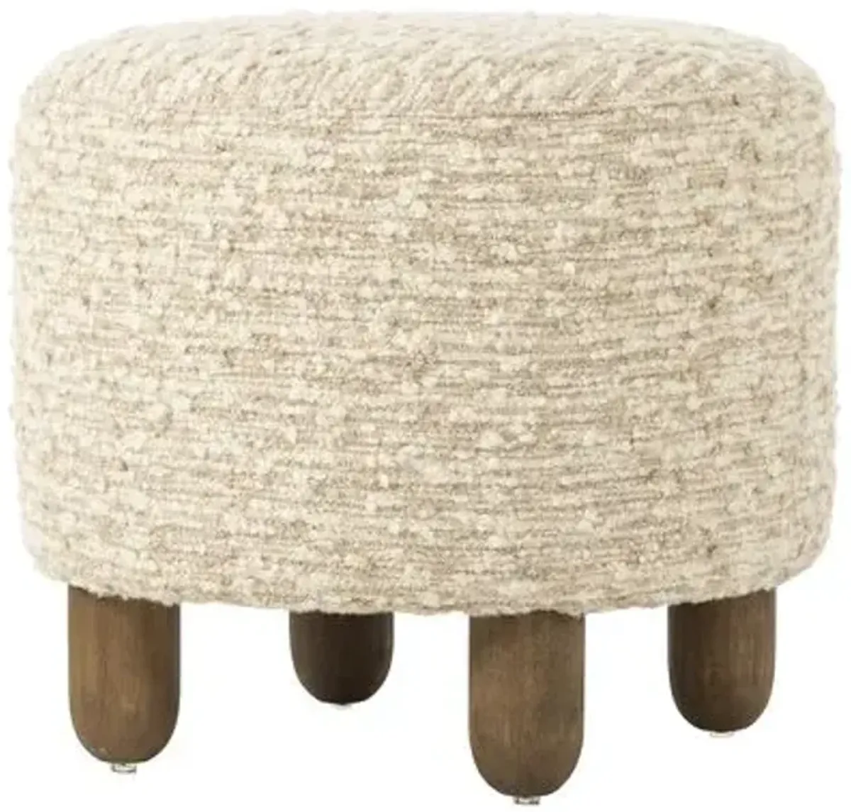 Willow Ottoman - Solema Cream - Ivory