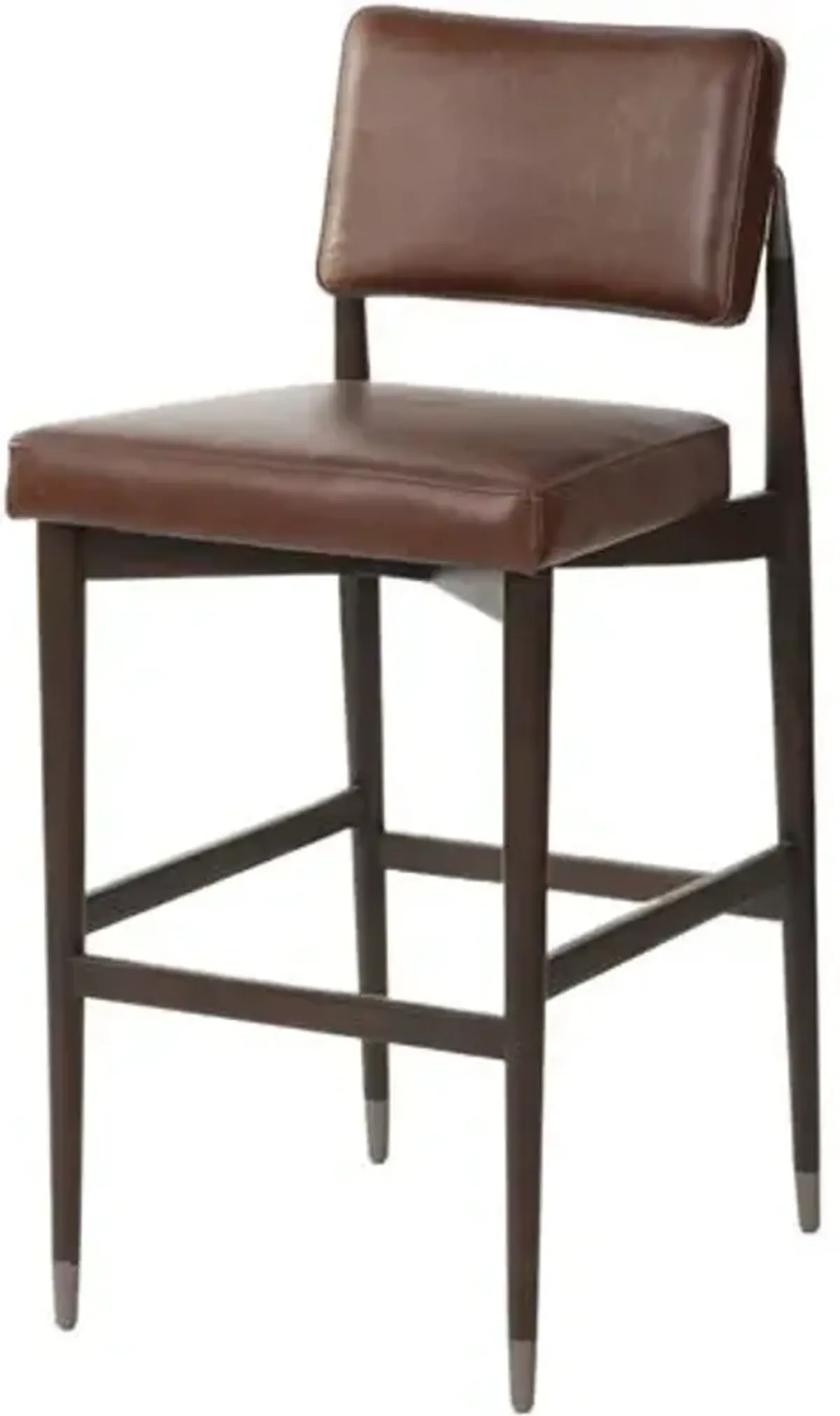 Henry Leather Bar Stool - Havana Brown