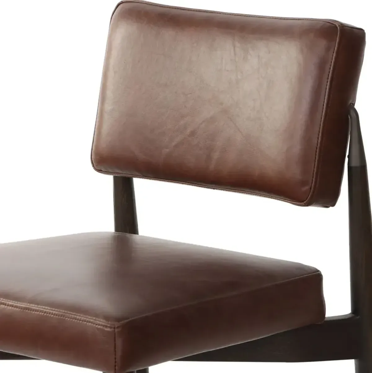 Henry Leather Counter Stool, Havana Brown