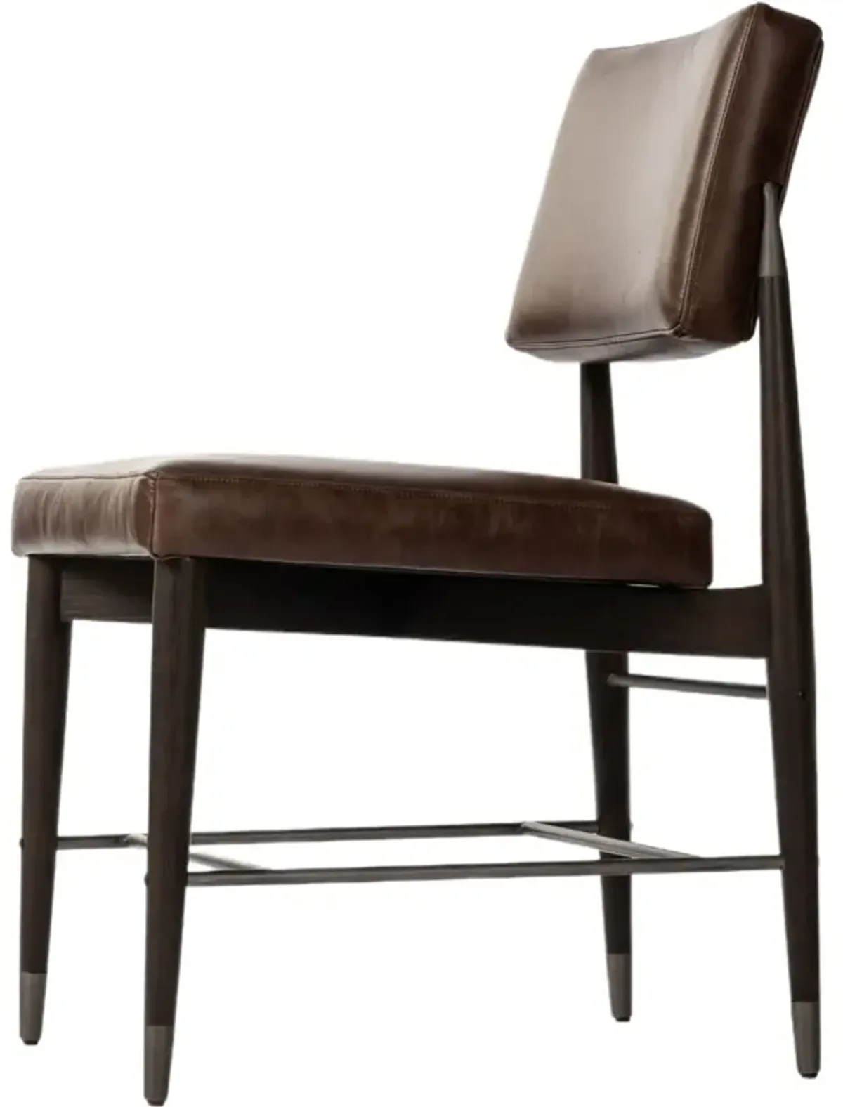 Henry Leather Dining Chair, Havana Brown