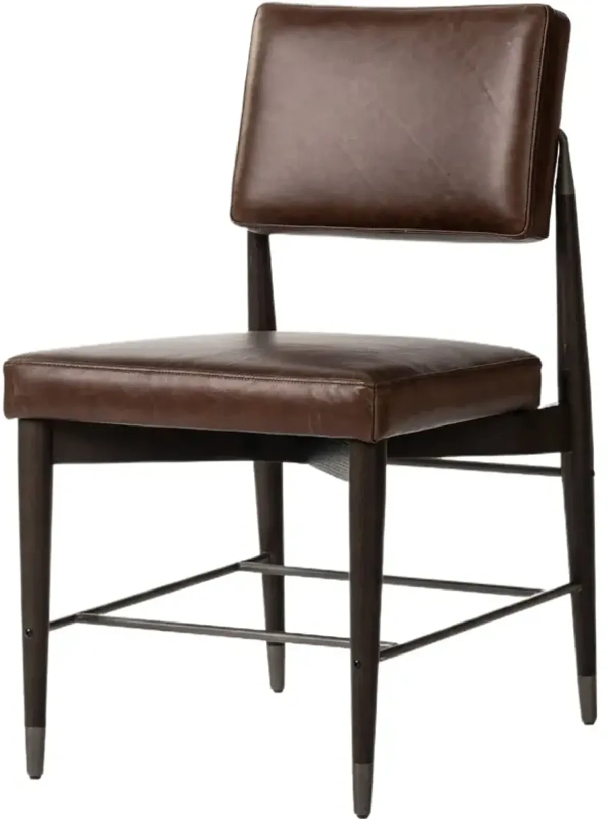 Henry Leather Dining Chair, Havana Brown