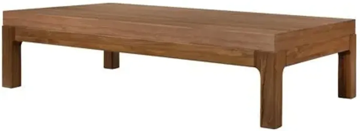 Wesley Coffee Table - Natural Walnut - Brown