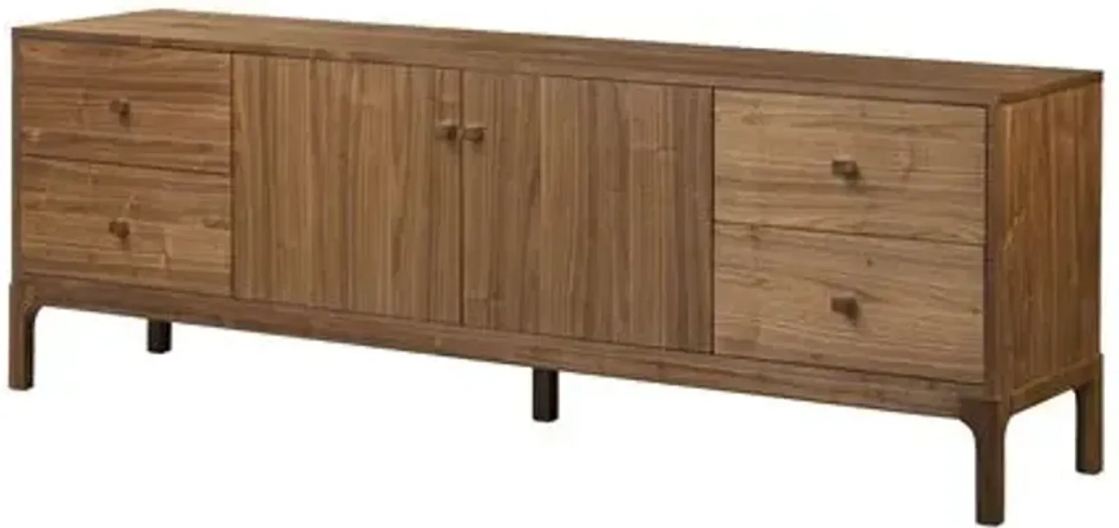 Wesley Media Console - Natural Walnut - Brown