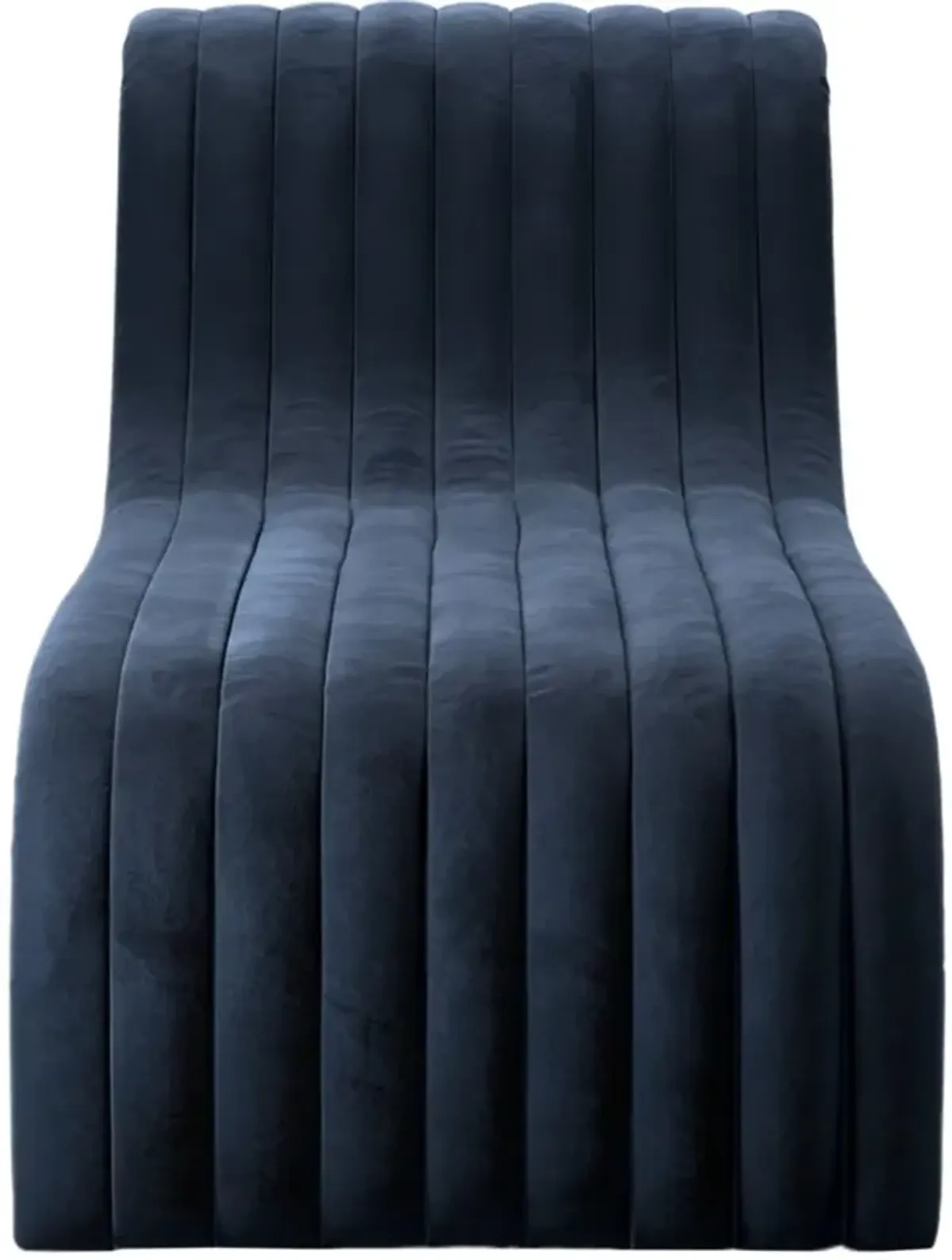 Vivian Velvet Chaise Lounge - Blue - Comfortable, Sturdy, Stylish