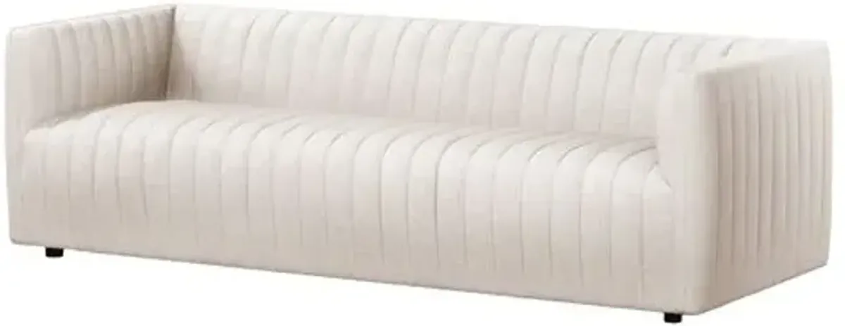 Deacon Channel Tufted Linen Sofa - Dover Crescent