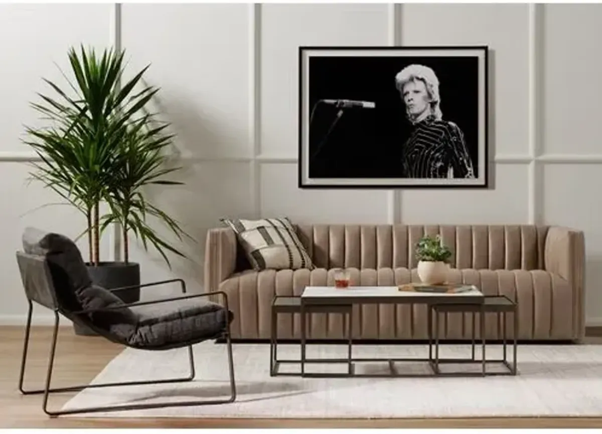 Deacon Channel Tufted Leather Sofa