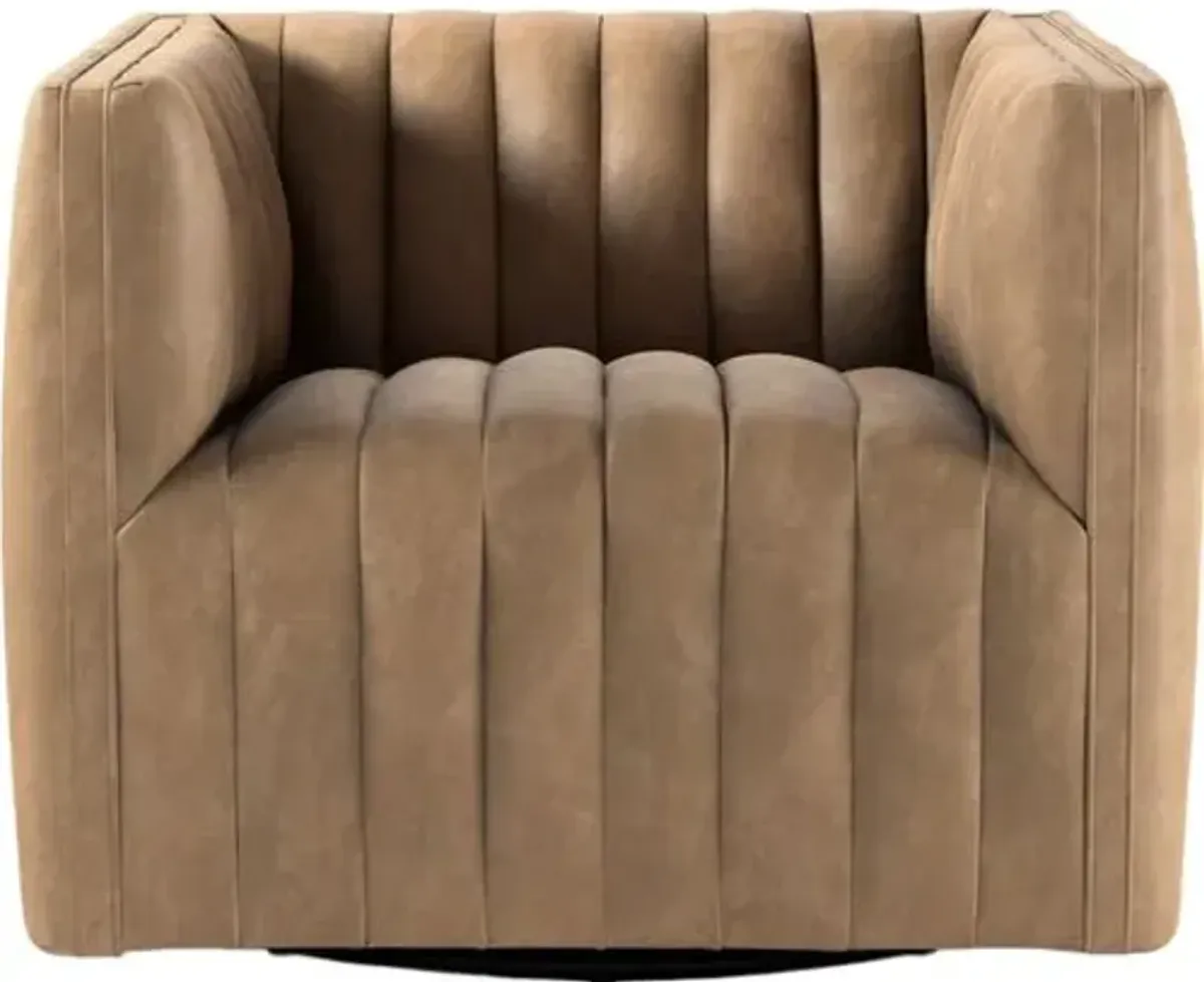 Vivian Leather Swivel Chair