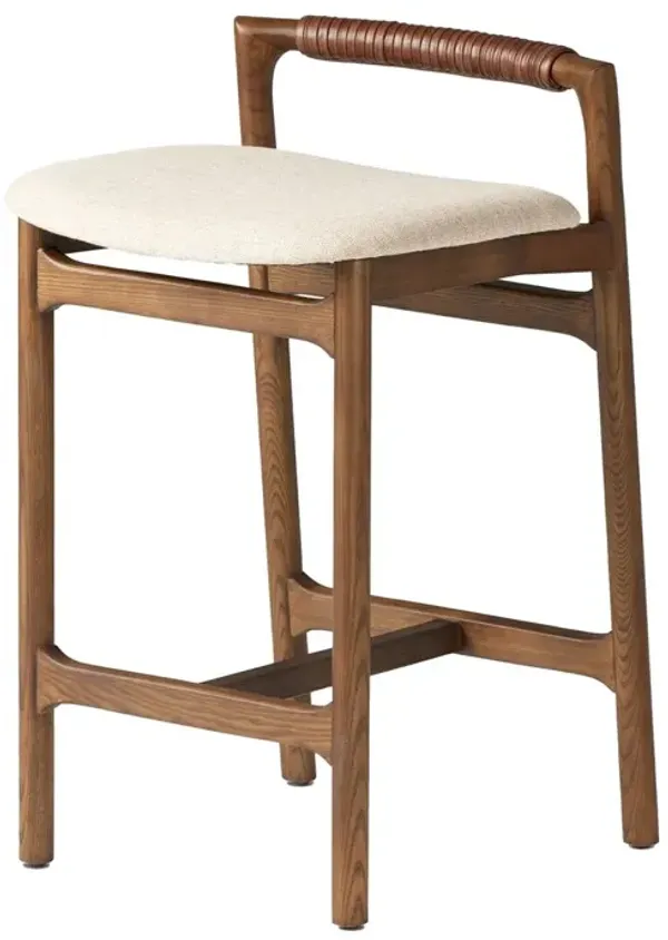 Violet Linen Counter Stool - Alcala Wheat