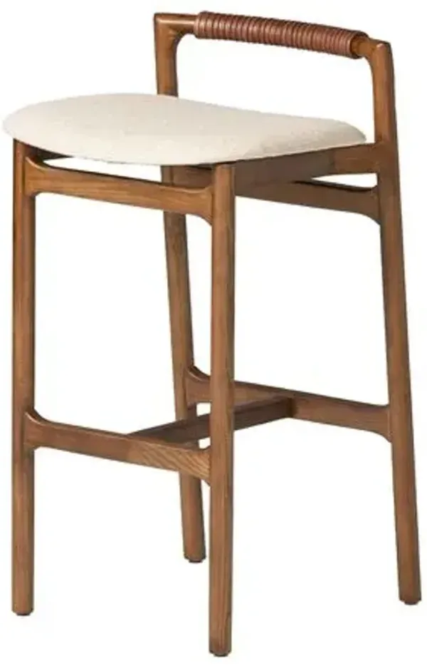 Violet Linen Bar Stool - Alcala Wheat - Brown