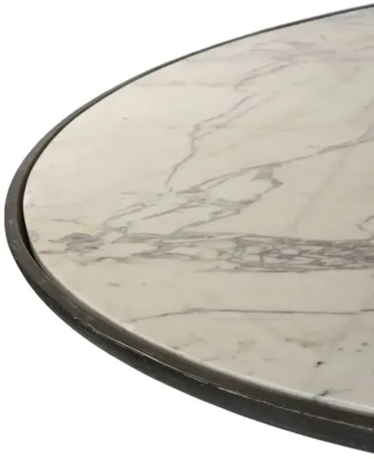 Vienna Outdoor Dining Table - Veined White Marble