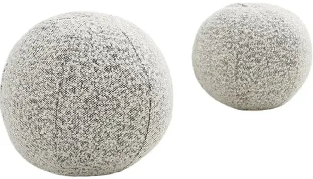 Set of 2 Victor Boucle Ball Pillows