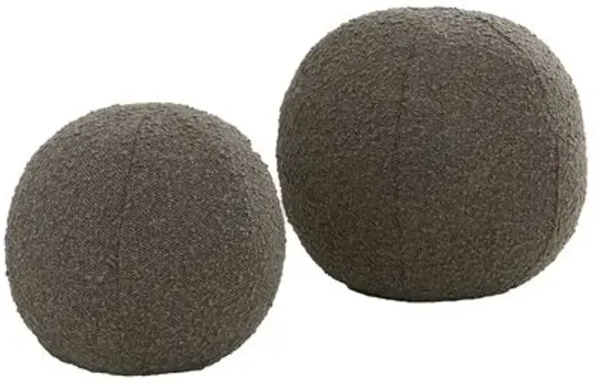 Set of 2 Victor Boucle Ball Pillows