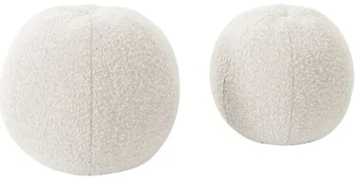 Set of 2 Victor Boucle Ball Pillows