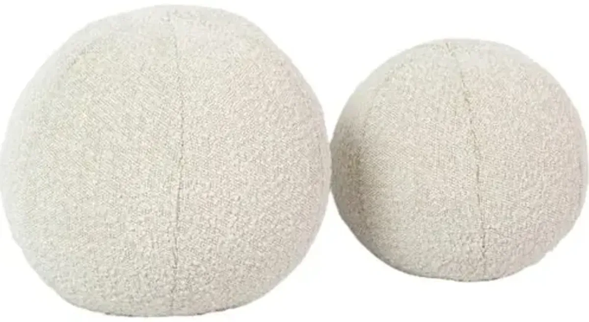Set of 2 Victor Boucle Ball Pillows