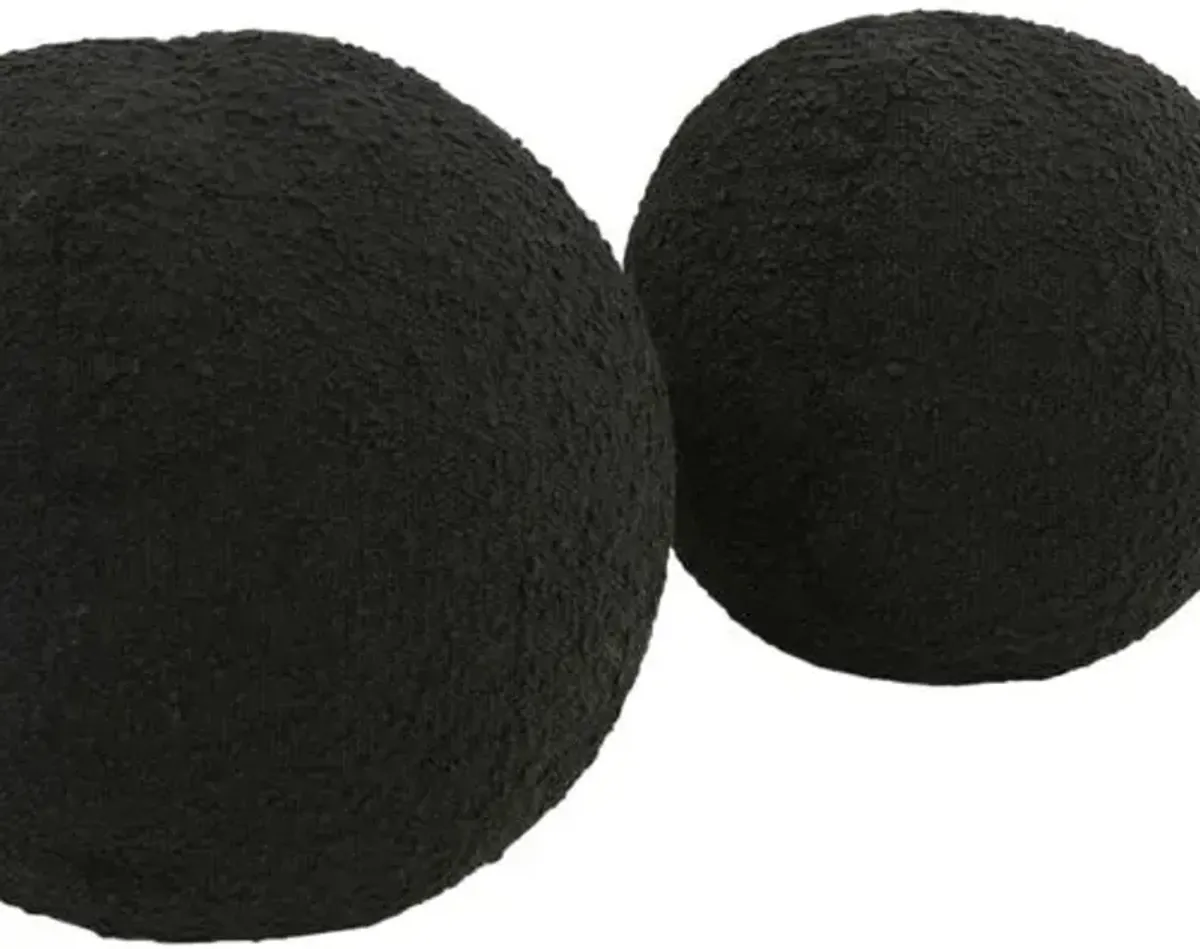 Set of 2 Victor Boucle Ball Pillows