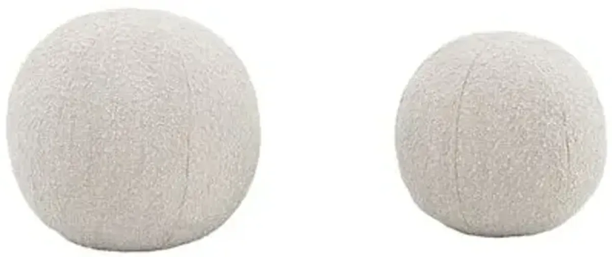 Set of 2 Victor Boucle Ball Pillows