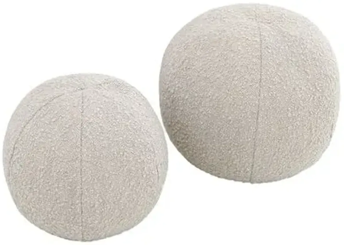 Set of 2 Victor Boucle Ball Pillows