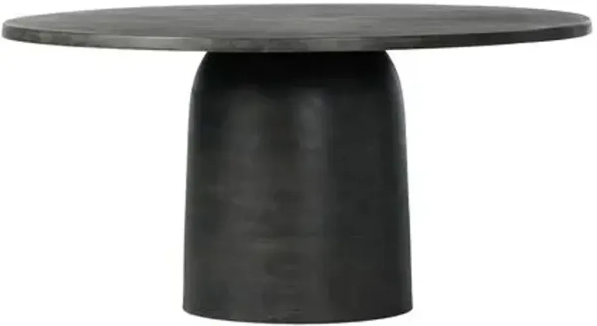 Veronica Outdoor Aluminum Round Dining Table