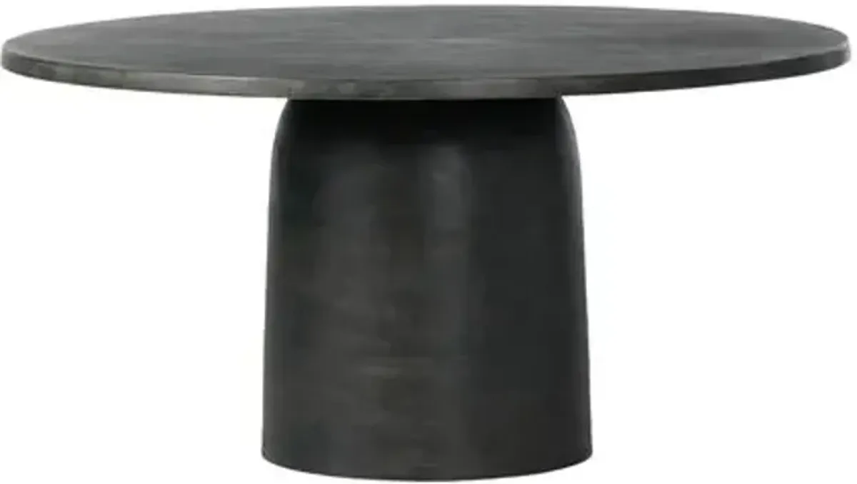 Veronica Outdoor Aluminum Round Dining Table