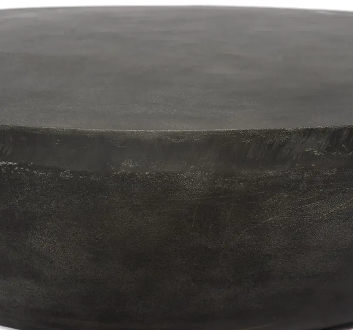 Veronica Outdoor Round Aluminum Coffee Table - Gray