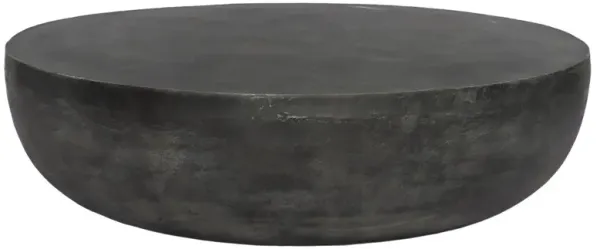 Veronica Outdoor Round Aluminum Coffee Table - Gray