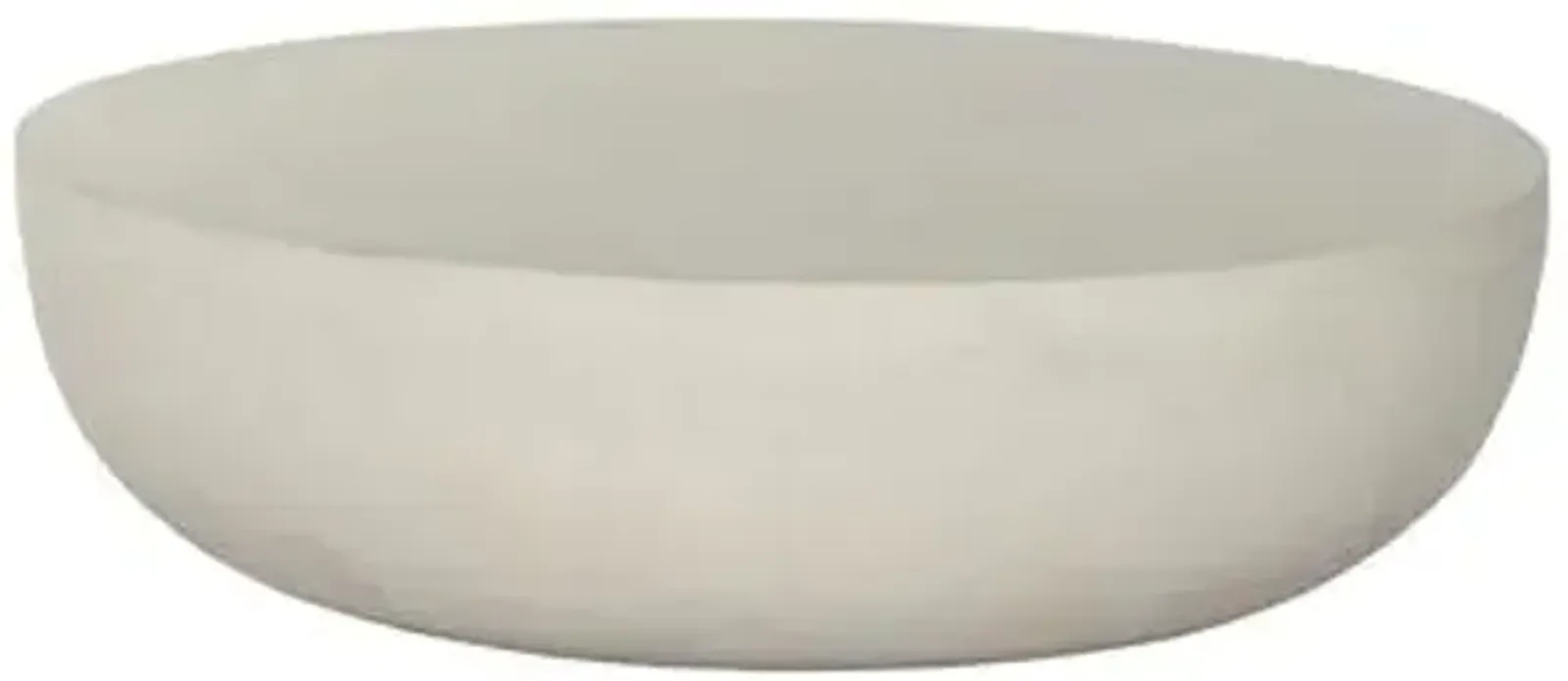 Veronica Outdoor Round Aluminum Coffee Table - White