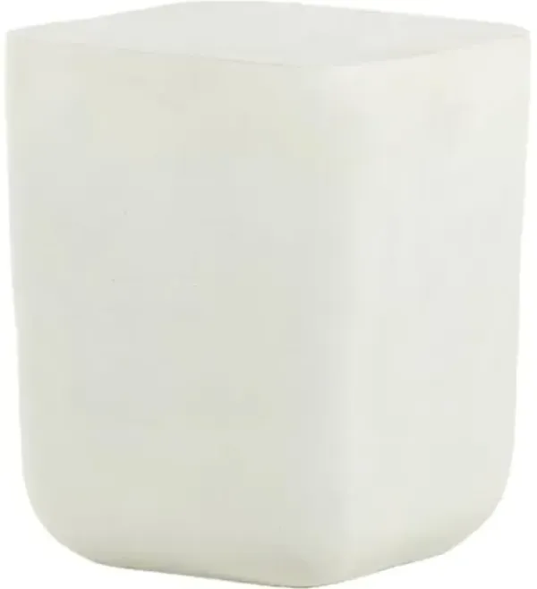 Veronica Outdoor Square Aluminum Drink Table - White