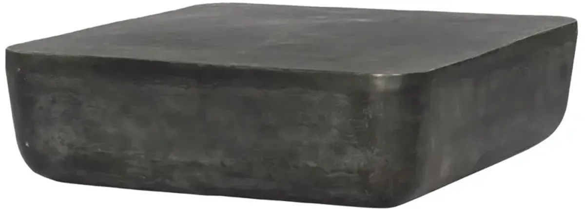 Veronica Outdoor Aluminum Square Coffee Table