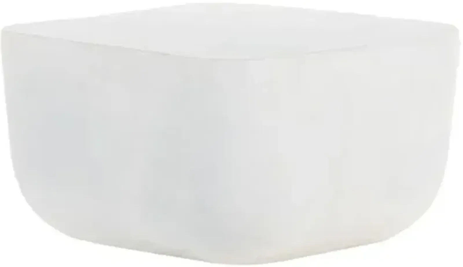 Veronica Square Outdoor Aluminum End Table - White