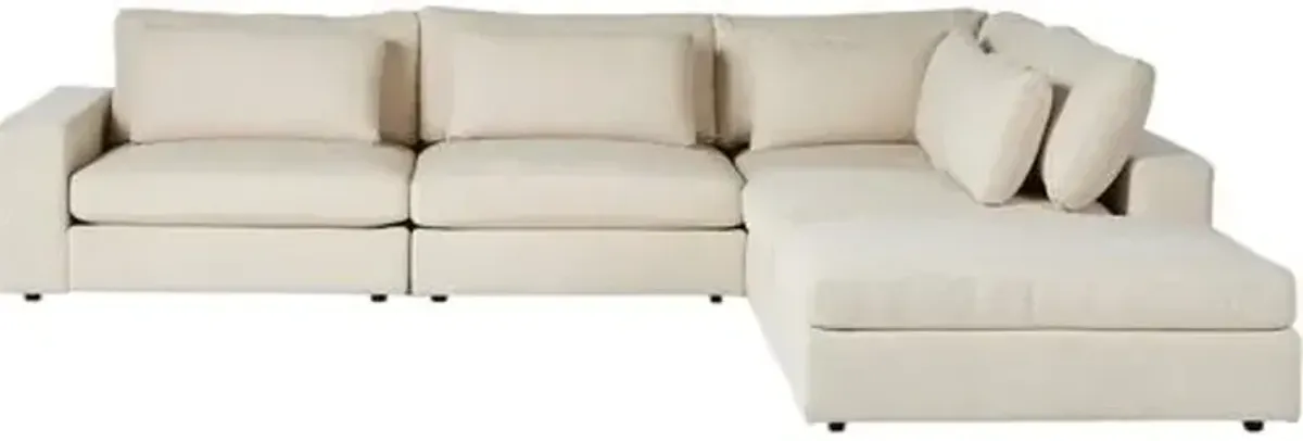 Tyson 4-Piece Sectional with Ottoman - Clairmont Ivory