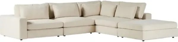 Tyson 4-Piece Sectional with Ottoman - Clairmont Ivory