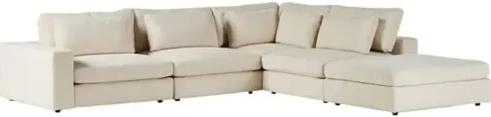 Tyson 4-Piece Sectional with Ottoman - Clairmont Ivory